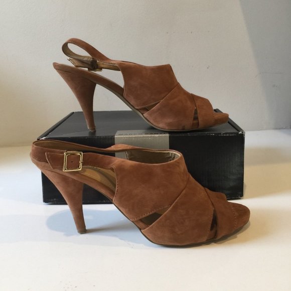 Real Suede Marco Santi Paola Sandals/Heels - Picture 2 of 7